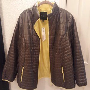 NEW Talbots Primaloft Lightwt Jacket Olive Brown